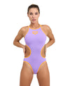 COSTUME ARENA DONNA ONE BIG LOGO COSTUME INTERO PISCINA LILLA