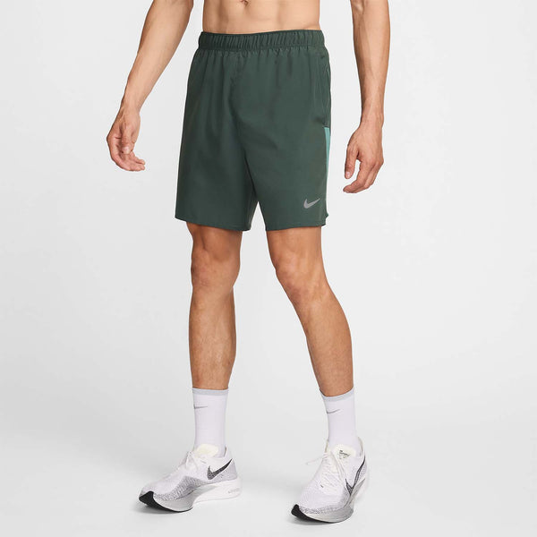 PANTA NIKE RUNNING PANTALONCINI SHORTS UOMO NIKE CHALLENGER 7" VERDONE