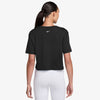 T SHIRT DONNA NIKE CROP SWOOSH FASCHION MAGLIA WOMAN CORTA NERA