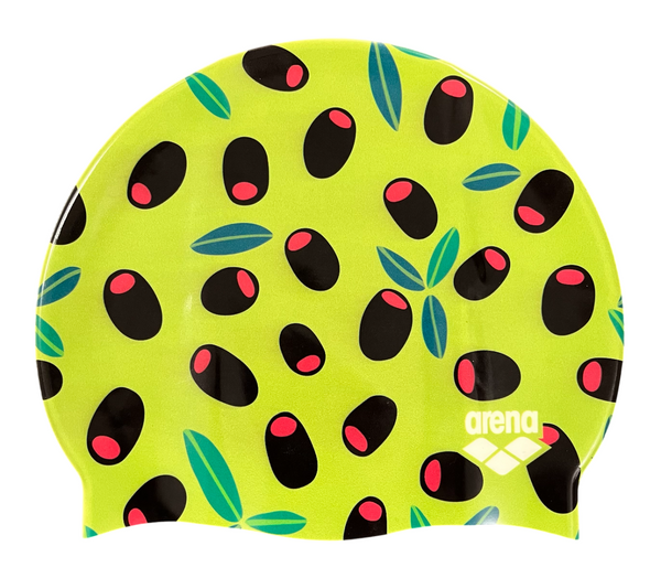 CUFFIA ARENA PISCINA SILICONE SWIM CAP CUFFIE NUOTO OLIVE