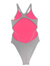 COSTUME ARENA DONNA INTERO PISCINA SOLID NUOTO GRIGIO