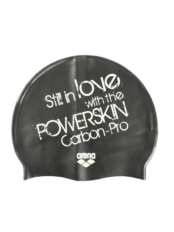 CUFFIA ARENA SILICONE CARBON SWIM CAP CUFFIE PISCINA NUOTO LOVE POWERSKIN