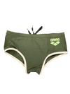 COSTUME ARENA UOMO ALTO TRUNK NUOTO PISCINA SWIM VERDE BIG LOGO