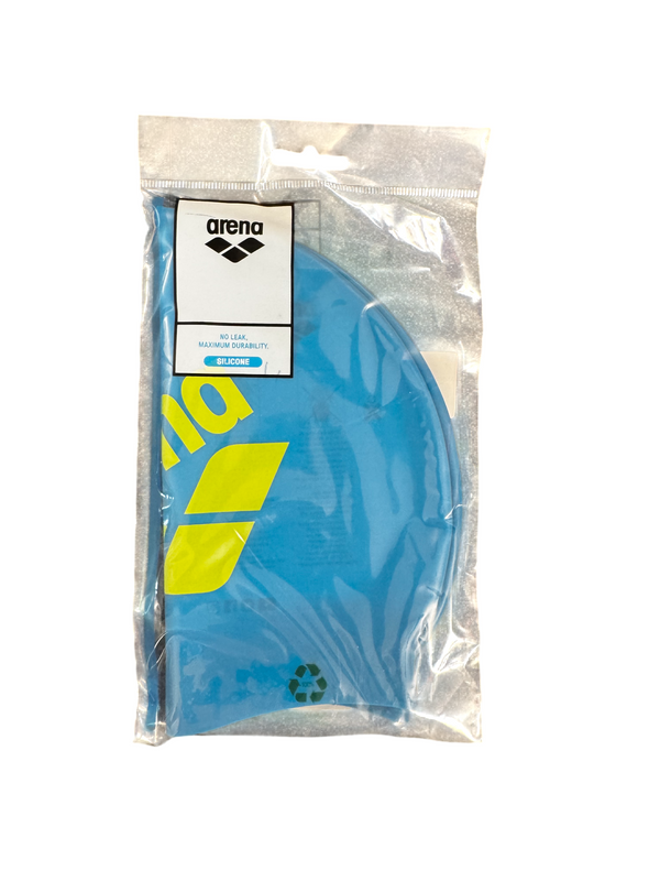 CUFFIA PISCINA ARENA BIG LOGO NUOTO SILICONE SWIM CAP CUFFIE TURCHESE