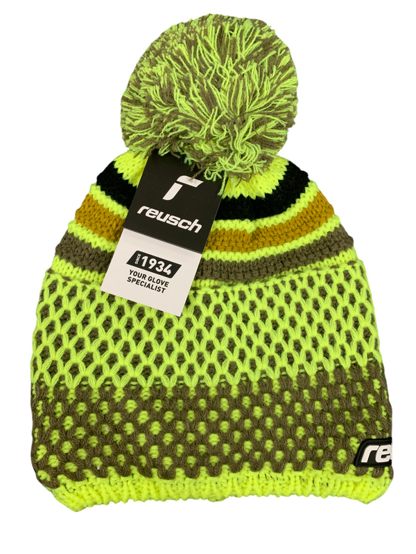 BERRETTO REUSCH ELLIE BEANIE CON PON PON YELLOW