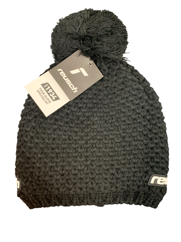 BERRETTO REUSCH CAPPELLO ELIAS BEANIE CON PON PON BLACK