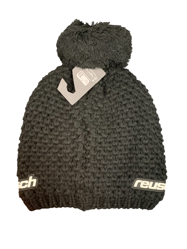 BERRETTO REUSCH CAPPELLO ELIAS BEANIE CON PON PON BLACK