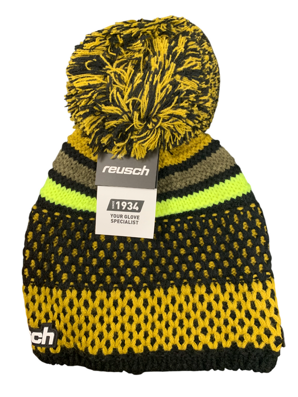 BERRETTO REUSCH ELLIE BEANIE CON PON PON YELLOW