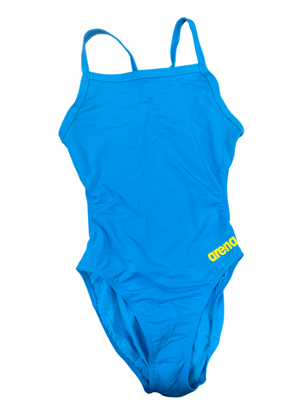 COSTUME ARENA DONNA INTERO PISCINA SOLID SPALLINA STRETTA AZZURRO