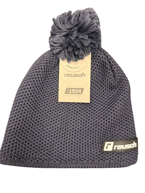 BERRETTO REUSCH CAPPELLO INVERNALE PON PON MONVISO BEANIE DRESS BLUE