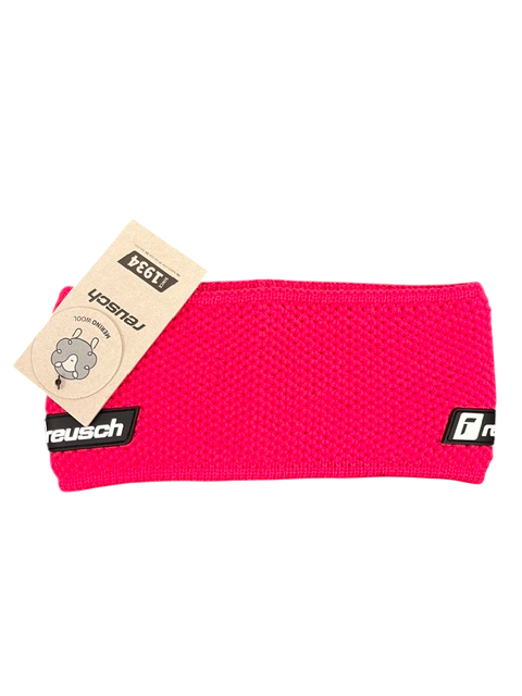 FASCE PARAORECCHIE REUSCH FASCIA CERVINO HEADBAND FODERA MORBIDA INTERNO PILE PINK GLO