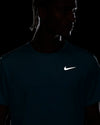 T SHIRT NIKE DRY-FIT RUN MAGLIA UOMO MAN TEE RUNNING AZZURRA