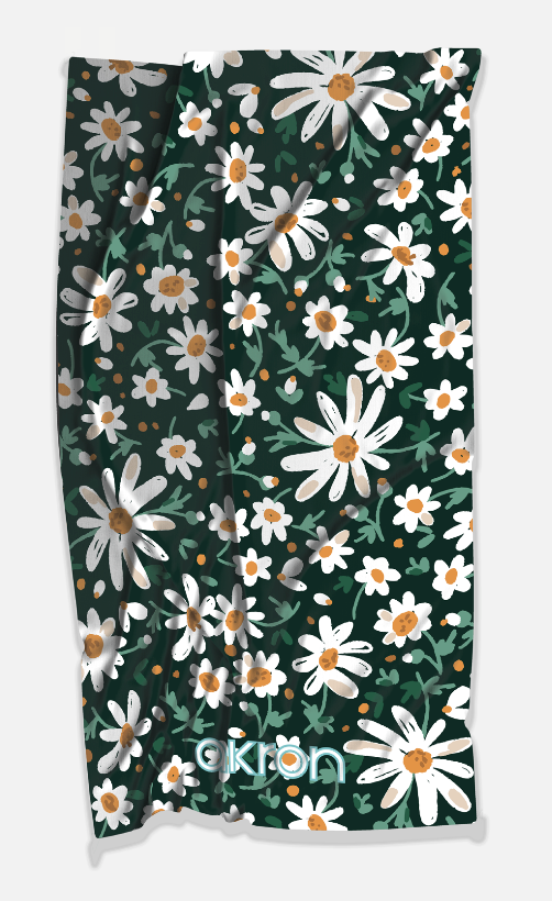 TELO PALESTRA AKRON ITALIA TELI MICROSPUGNA PISCINA PALESTRA MARE TOWEL FANTASIA FIORE MARGHERITA