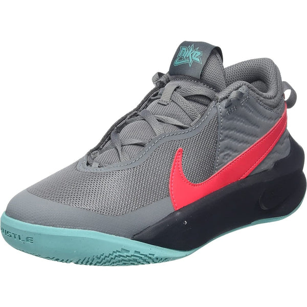 SCARPE NIKE BIMBO BIMBA BASKET SPORT GINNASTICA TEAM HUSTLE D 10 GRIGIA