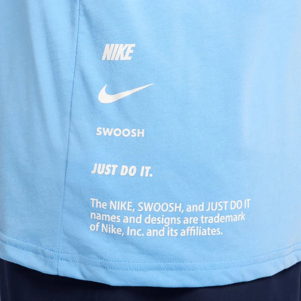 T SHIRT NIKE DRY-FIT MAGLIA UOMO MAN TEE JUST DO IT AZZURRO