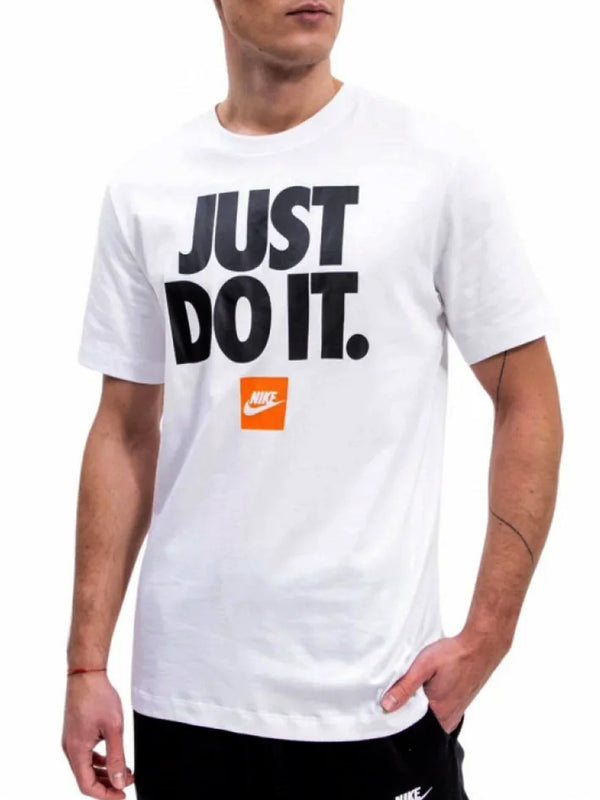 T SHIRT NIKE JUST DO IT MAGLIA SPORTSWEAR UOMO BIANCA WORKOUT