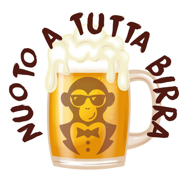 NUOTO A TUTTA BIRRA PORTACHIAVI PISCINA NUOTO BIMBO CON BIRRA