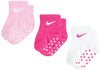 CALZE NIKE 3 PAIA BIMBO BIMBA RUNNING TRAINING FITNESS SOCKS BIANCA ROSA FUXIA