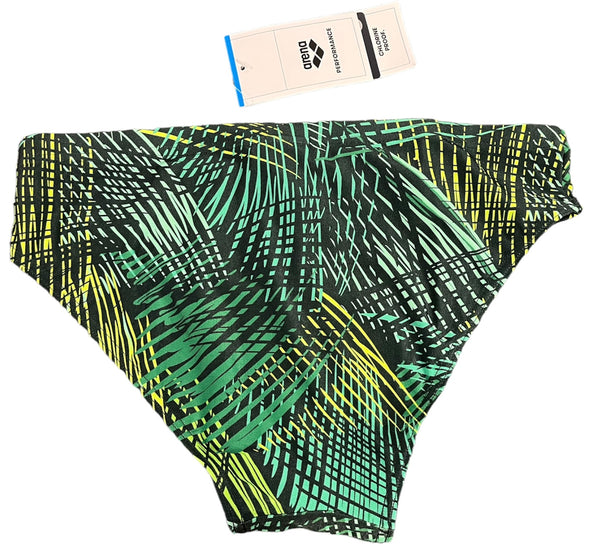 COSTUME SLIP ARENA UOMO NUOTO PISCINA VERDE BRIEF JUNGLE