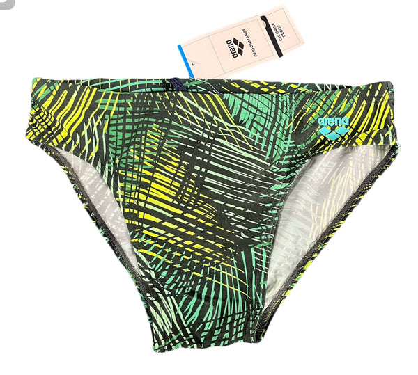 COSTUME SLIP ARENA UOMO NUOTO PISCINA VERDE BRIEF JUNGLE