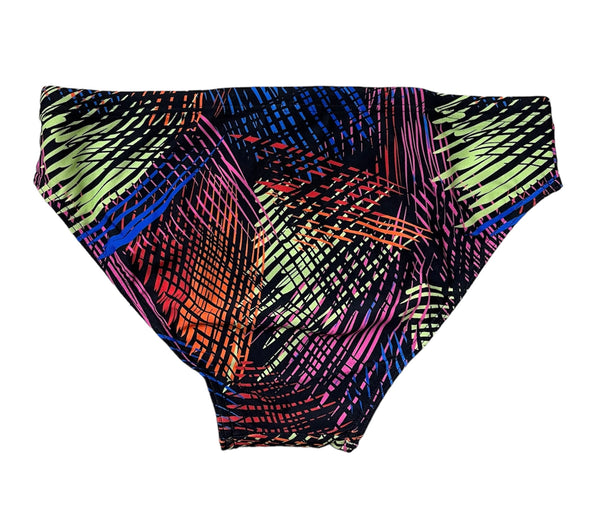 COSTUME SLIP ARENA UOMO NUOTO PISCINA BRIEF BLACK MULTI