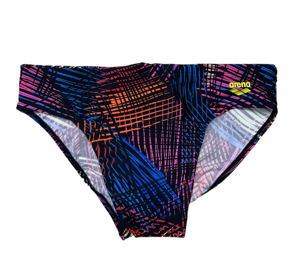 COSTUME SLIP ARENA UOMO NUOTO PISCINA BRIEF BLACK MULTI