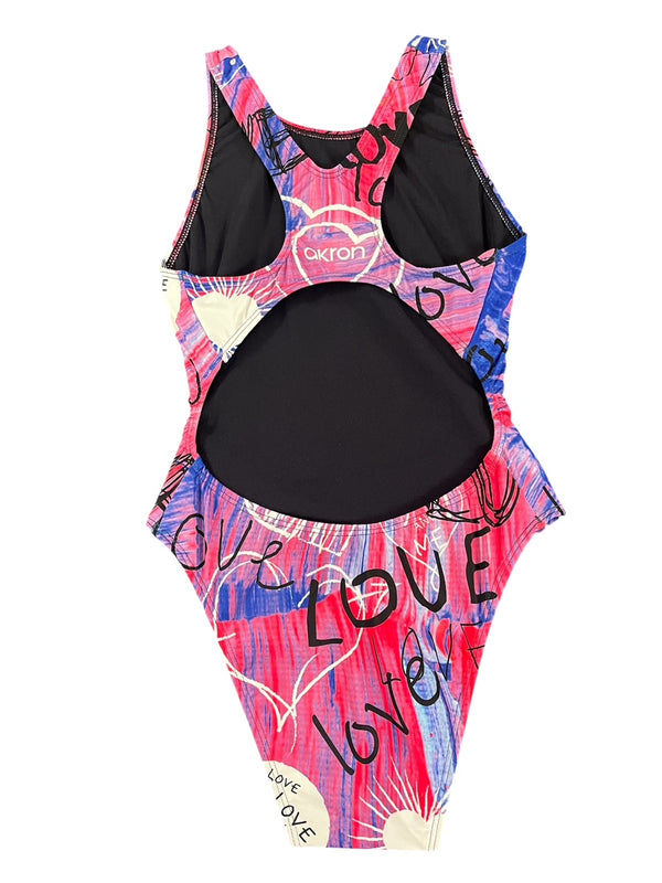 COSTUME DONNA AKRON ITALIA NUOTO PISCINA WOMAN LOVE BUDDY