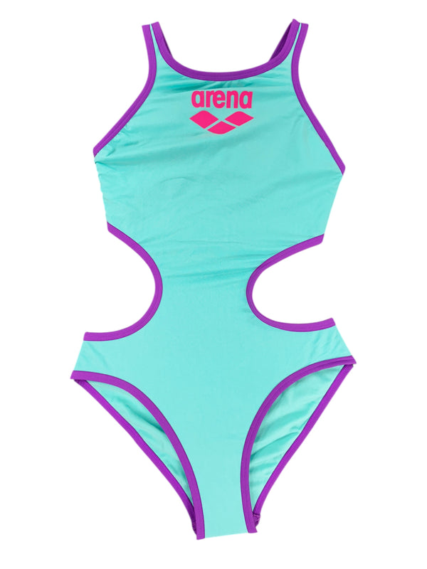 COSTUME ARENA DONNA ONE BIG LOGO COSTUME INTERO PISCINA WATER PURPLE
