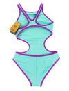 COSTUME ARENA DONNA ONE BIG LOGO COSTUME INTERO PISCINA WATER PURPLE
