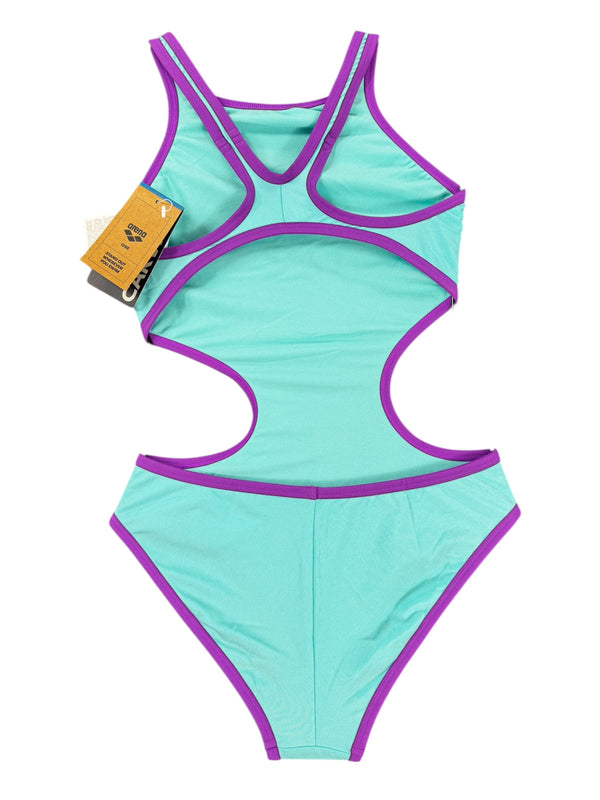 COSTUME ARENA DONNA ONE BIG LOGO COSTUME INTERO PISCINA WATER PURPLE