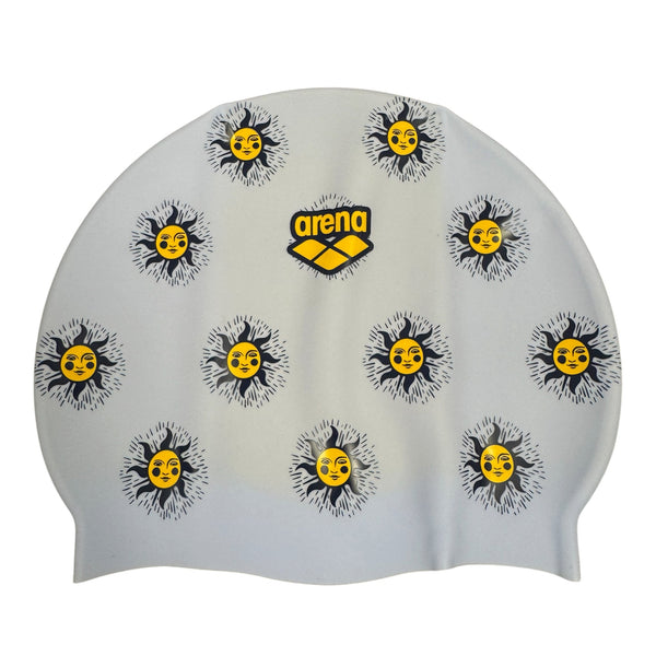 CUFFIA PISCINA ARENA NUOTO SILICONE SWIM CAP CUFFIE SOLE SUNNY