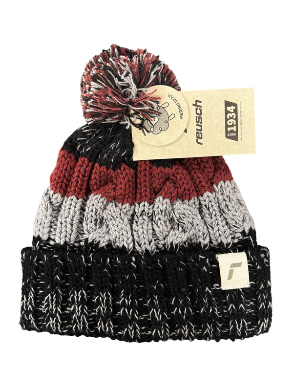 BERRETTO REUSCH CAPPELLO INVERNALE PON PON TOFANA BEANIE BLACK