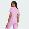 T SHIRT ADIDAS MAGLIA DONNA FITNESS VIOLETTO LOGO BIANCO