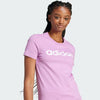 T SHIRT ADIDAS MAGLIA DONNA FITNESS VIOLETTO LOGO BIANCO