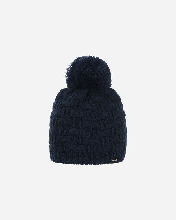 BERRETTO REUSCH MONVISO BEANIE CON PON PON DRESS BLUE