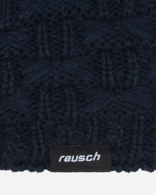 BERRETTO REUSCH MONVISO BEANIE CON PON PON DRESS BLUE