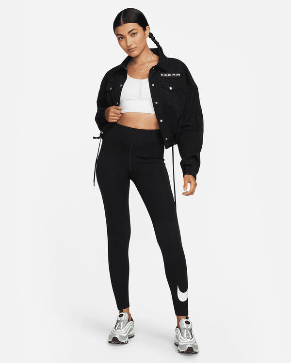 LEGGINGS NIKE PRO PANTS WOMEN SWOOSH BLACK