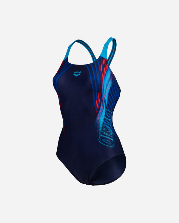 COSTUME NUOTO ARENA DONNA INTERO PISCINA NUOTO FANTASY NERO o BLU