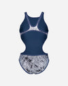 COSTUME ARENA DONNA ONE LACQUER COSTUME INTERO PISCINA TECH BACK BLU BIANCO