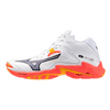 SCARPE VOLLEY DONNA PALLAVOLO MIZUNO WAVE LIGHTING Z8 MID BIANCA ARANCIO