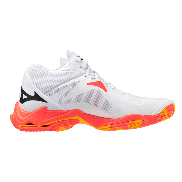 SCARPE VOLLEY DONNA PALLAVOLO MIZUNO WAVE LIGHTING Z8 MID BIANCA ARANCIO