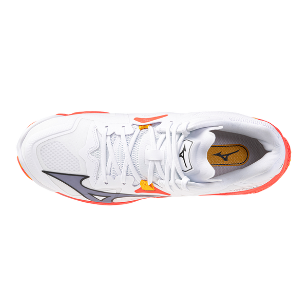 SCARPE VOLLEY DONNA PALLAVOLO MIZUNO WAVE LIGHTING Z8 MID BIANCA ARANCIO