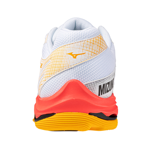 MIZUNO WAVE VOLTAGE 2 SCARPE PALLAVOLO DONNA BIANCA ARANCIO