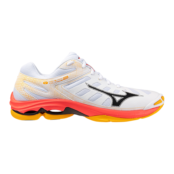 MIZUNO WAVE VOLTAGE 2 SCARPE PALLAVOLO DONNA BIANCA ARANCIO