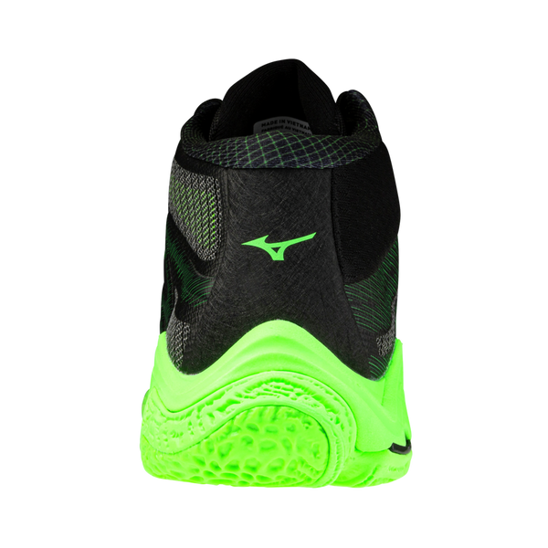 MIZUNO VOLLEY WAVE LIGHTING ELITE MID SCARPE PALLAVOLO NERA VERDE