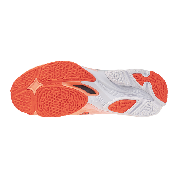 MIZUNO WAVE LIGHTING ELITE MID SCARPE PALLAVOLO WHITE ORANGE