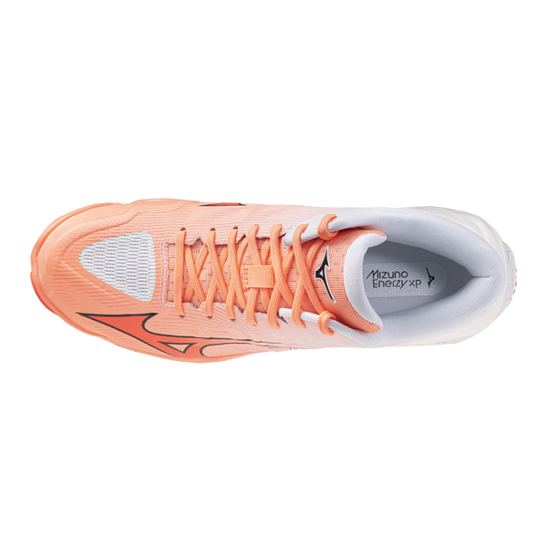 MIZUNO WAVE LIGHTING ELITE MID SCARPE PALLAVOLO WHITE ORANGE