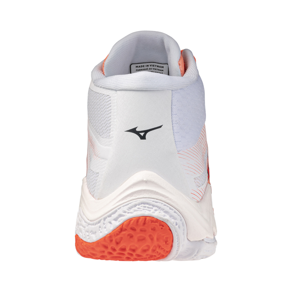 MIZUNO WAVE LIGHTING ELITE MID SCARPE PALLAVOLO WHITE ORANGE