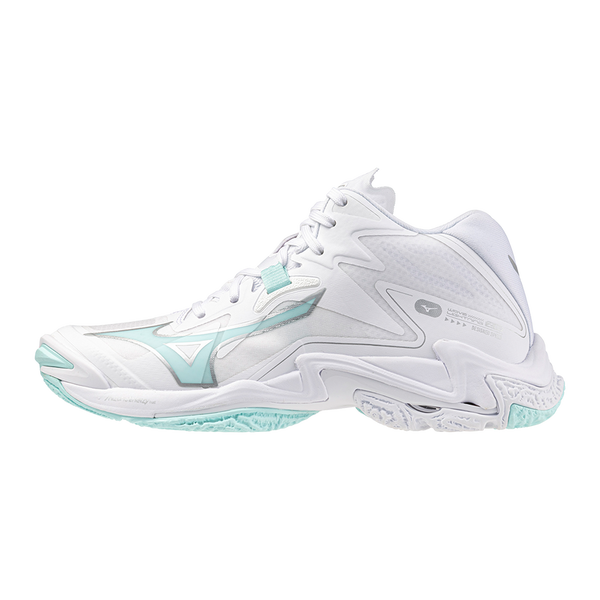 SCARPE VOLLEY DONNA PALLAVOLO MIZUNO WAVE LIGHTING Z8 MID BIANCA AZZURA