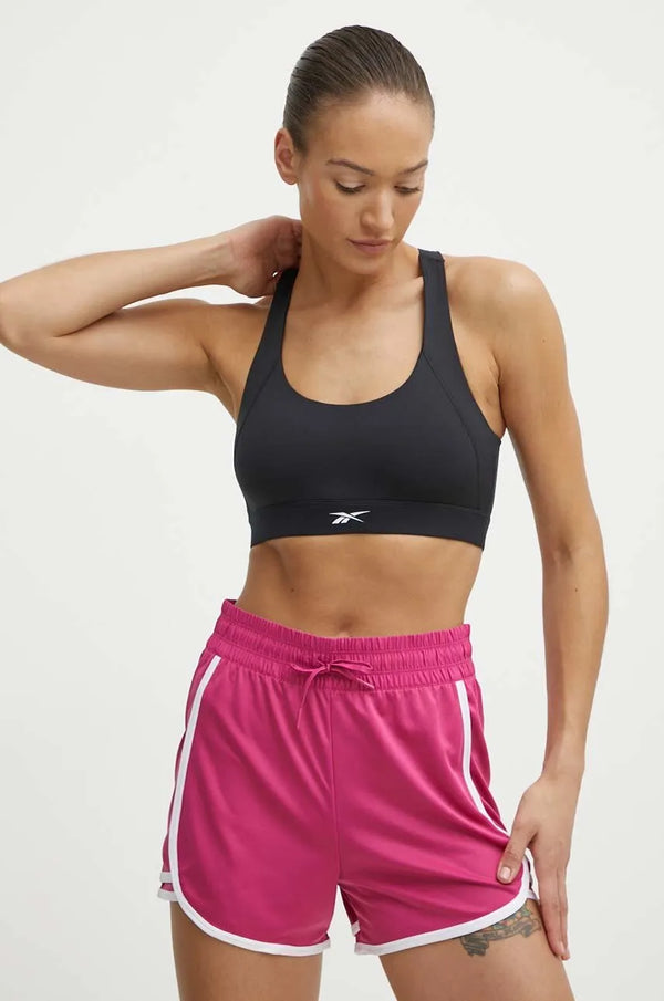 TOP REEBOK REGGISENO SPORTIVO BRA SPORTS DONNA CROSSFIT NERO